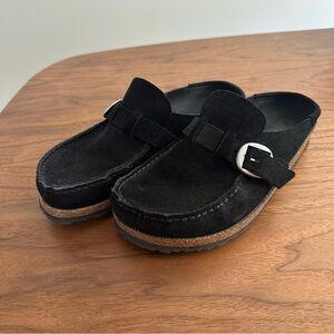Birkenstock Buckley Suede Black Shoes size 39 / 9
